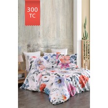 Varol Royal Saten 300TC Nevresim Takımı (Çift Nevresimli) Family Size  - Miranda