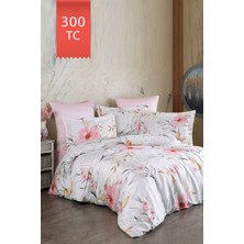 Varol Royal Saten 300TC Nevresim Takımı (Çift Nevresimli) Family Size  - Stella