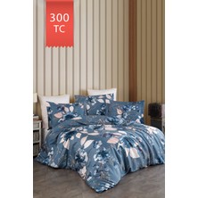 Varol Royal Saten 300TC Nevresim Takımı (Çift Nevresimli) Family Size  - Larissa