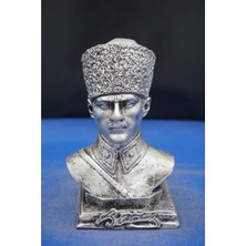 Mustafa Kemal Atatürk Büstü Heykel Biblo – Özel Tasarım Ofis Aksesuar Ev Dekor Hediyelik (16 Cm)