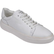 Lufian Hakiki Deri Erkek Spor Ayakkabı Sneaker Luf-Tommy   Beyaz