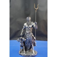 Mitolojik Kahraman Antik Yunan Ölüler Tanrısı Hades Heykel Biblo – Ev Dekor Hediyelik Aksesuar 25 cm