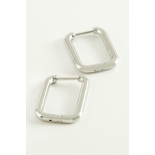 Dikdörtgen Lüks Çelik Küpe 2 cm