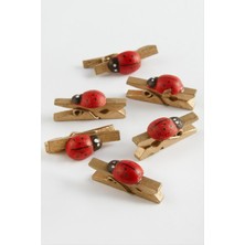 Sepetim 1 Adet Uğur Böceği Süs Mandal-Sarı