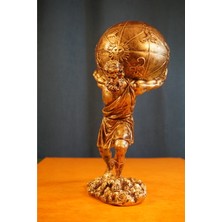 Atlas Biblo Güçlü ve Etkileyici Tasarım: 30 cm Atlas Heykel Ev Dekor Hediyelik Aksesuar