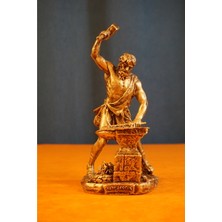 Ateş Tanrısı Hephaestus Biblo – Mitolojik Heykel Özel Tasarım 22 cm Ev Dekor Hediyelik Aksesuar