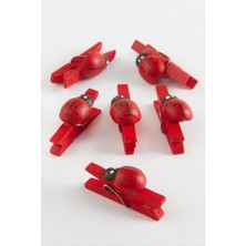 Sepetim 1 Adet Uğur Böceği Süs Mandal-Kırmızı