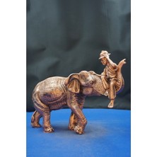 Özel Tasarım Moglee Fil Heykel Biblo– Fil Ofis ve Ev Hediyelik Dekoratif Aksesuar (20 Cm)