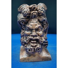 Altik Yunan Mitolojisi Silenus Başı Heykeli Biblo – Ev Dekor & Hediyelik Aksesuar (18 Cm)