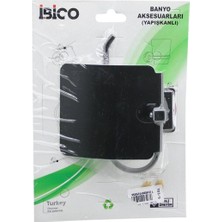 Siyah   Metal   Geniş Kapak   Wc Kağıtlık   Yapışkanlı Montaj BNY-703G (4887)