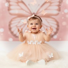 Ponpon Baby Kız Bebek Yenidoğan Mevlüt Elbisesi Bebek Hediyelik Mevlütlük Elbise