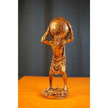 Atlas Biblo Güçlü ve Etkileyici Tasarım: 30 cm Atlas Özel Tasarım Heykel Ev Dekor Hediyelik Aksesuar