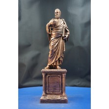 Atinalı Filozof Sokrates Heykel Biblo – Bilgelik ve Felsefenin Simgesi Hediyelik Aksesuar 35 cm