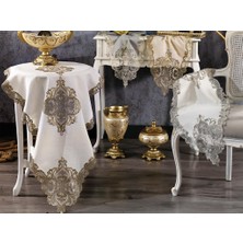 Çeyizdiyarı Tual Keten 5 Parça Salon Takımı Gri