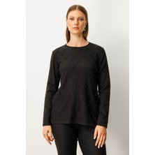 63312 Onteks Kazak Sıfır Yaka Baklava Desenli