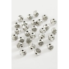 Sepetim Noktalı Tesbih Ara Aparatı 50 Gram-Gümüş Rengi