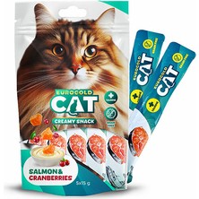 Sepetim Eurogold Cat Sıvı Kedi Ödülü Somon - Kızılcık 5X15GR