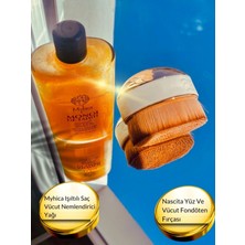Yüz ve Vücut Fondöten Fırçası + 100ML Işıltılı Saç ve Vücut Nemlendirici