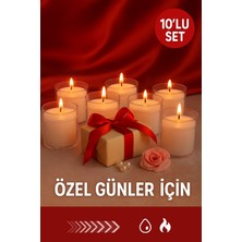 10’lu Set Şeffaf Plastik Mumluk  – Dekoratif, Dayanıklı ve Özel Günler Için Şık Işık Çözümü