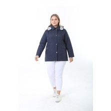 Kapitone Mont, Büyük Beden Mont, Baharlık, Büyük Beden Ceket, Kapüşonlu, Suya Dayanıklı Mont