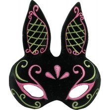 Siyah Süet Kaplama Tavşan Maskesi