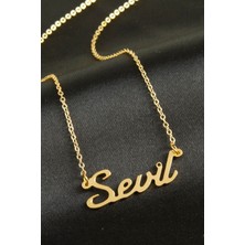 Sepetim Sevil Isimli Kolye -Sarı