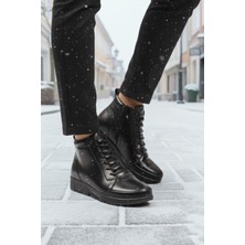 Ayakmod 293112 Z Siyah Cilt Kadın Bot