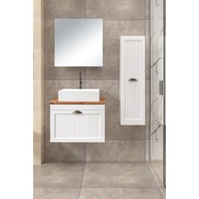 %100 Mdf - 65 cm Aren Banyo Dolabı + 30 cm Aren Boy Dolabı