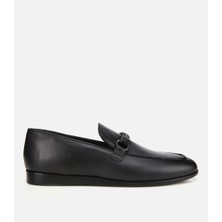 Hotiç Erkek Deri Siyah Toka Detaylı Klasik Loafer