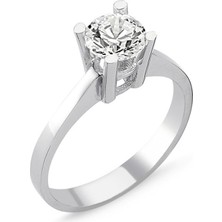 Gümüş Tektaş Standart Yüzük