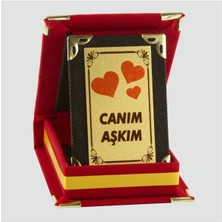 Sepetim Canım Aşkım Plaketi-Kırmızı