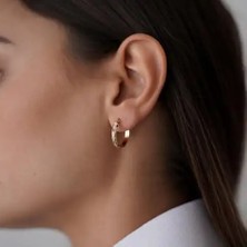 Mineli Berry Altın Halka Küpe