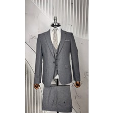 Dupont Slim Fit Yelekli Takım Elbise