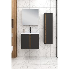%100 Mdf - 65 cm Lavina Banyo Dolabı + 30 cm Lavina Boy Dolabı