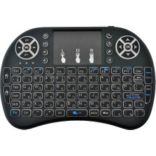 Smart Tv Box Ps3 Uyumlu Kablosuz Dokunmatik Işıklı Şarjlı Touchpadli Mini Q Klavye - Lisinya
