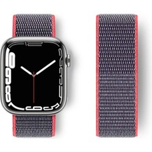 Apple Watch 42MM Hasırlı Cırtcırtlı Kordon - Pembe - BRF13035-2844