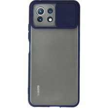 Xiaomi Mi 11 Lite Kılıf Palm Buzlu Kamera Sürgülü Silikon - Lacivert - BRF16384-7797