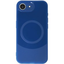 iPhone 16E Kılıf Maya Karbon Kapak - Lacivert - BRF19478-4981