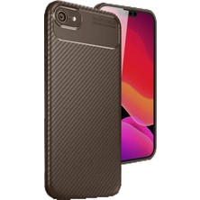 iPhone 16E Kılıf Auto Focus Karbon Kapak - Kahverengi - BRF13413-2588