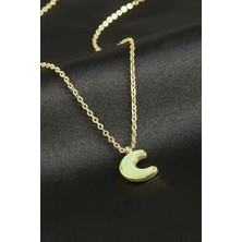 Sepetim Hilal Polyester Kolye-Yeşil