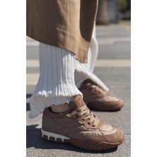 Romine Paraşüt Kumaş Bej Kadın Spor Ayakkabı