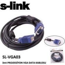 Hello Papana S-Lınk SL-VGA03F Monitör,vga,projektör E-D (3 Metre) Data Projeksiyon Kablo