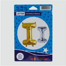 Sepetim Gümüş Renkli 40X100 Harfli Folyo Balon-I