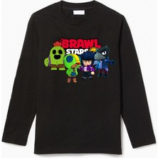 Uzun Kollu 4 Karakter B.stars Baskılı Pamuklu Çocuk T-Shirt