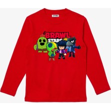 Uzun Kollu 4 Karakter B.stars Baskılı Pamuklu Çocuk T-Shirt