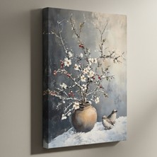 Kış Bahçesi Çiçekli Dal Tablosu