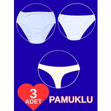 Beyaz Pamuklu Kilot 3 Adet 3 Model
