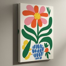 Modern Tarzı Çiçekli Saksı Tablosu