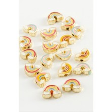 Sepetim Gökkuşağı Mineli Bileklik ve Kolye Ucu Aparatı 1 Adet-Sarı