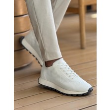Deridün Yıldız Shoes MN2409 - Triko Erkek Ayakkabı Beyaz